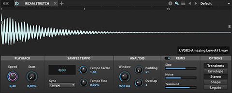 UVI Falcon | IRCAM Stretch Oscillator