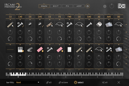 UVI IRCAM Prepared Piano 2 - Main GUI