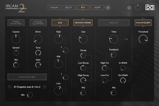 UVI IRCAM Prepared Piano 2 | FX GUI