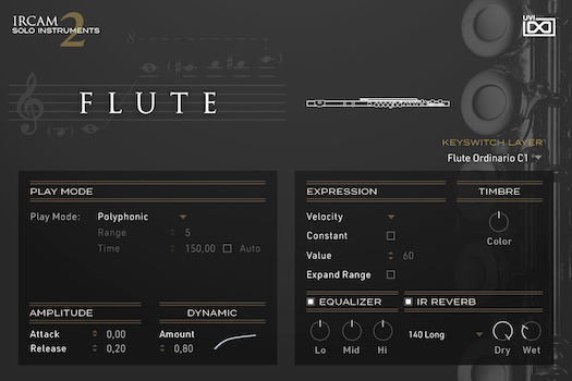 UVI IRCAM Solo Instruments 2 | Flute GUI