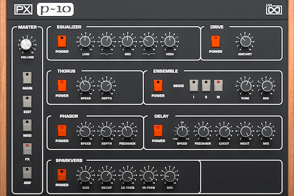 UVI PX P10 | FX GUI