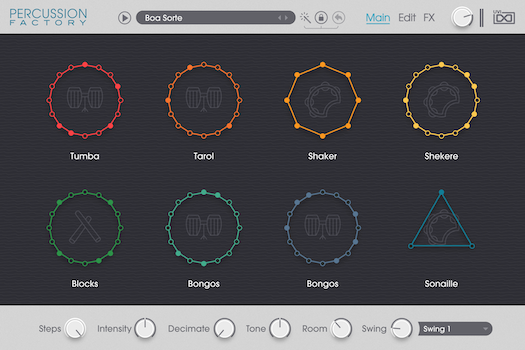 UVI Percussion Factory | Main GUI