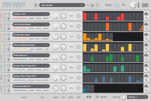 UVI Percussion Factory | Edit Main GUI