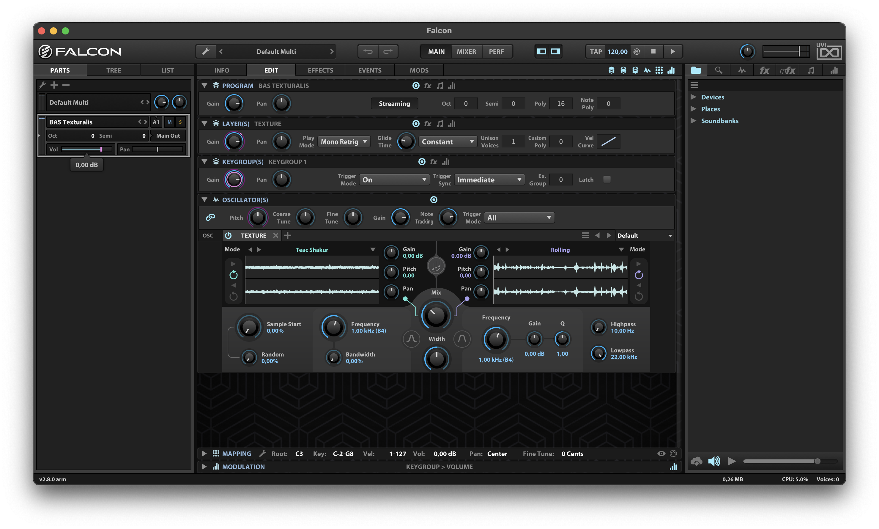 Falcon 2.8 - Texture Oscillator