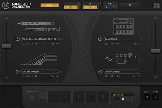 UVI Augmented Orchestra - Main GUI