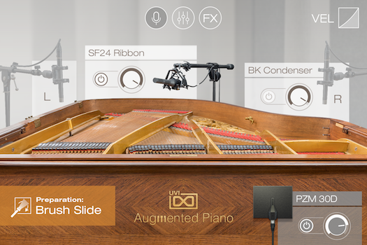 UVI Augmented Piano | Preparations GUI - Brush Slide