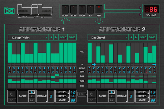 UVI Bit Zone | GUI Arpeggiator