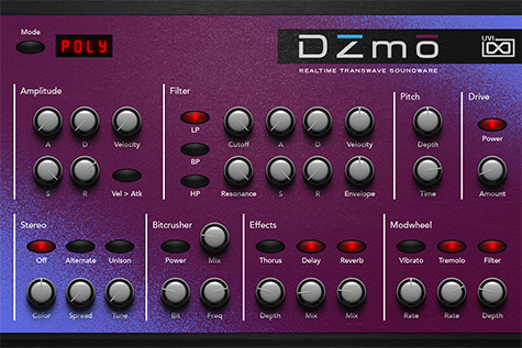 UVI Digital Synsations Volume 2 - DZmo | GUI