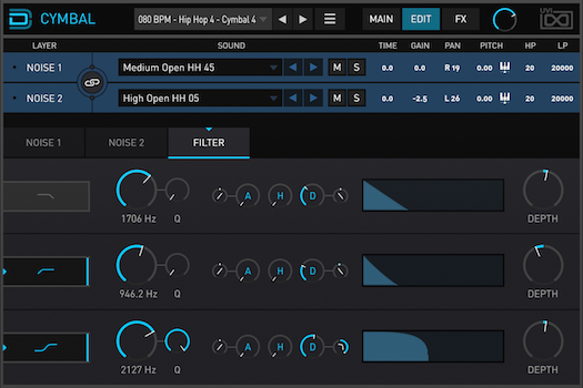 Drum Designer | Cymbal Filter