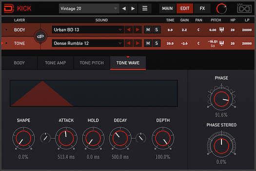 Drum Designer | Kick Tone Wave