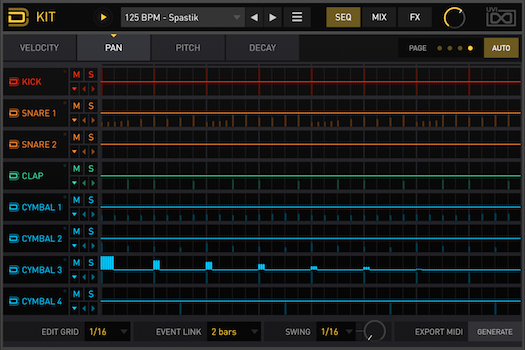 Drum Designer | Kit Sequencer Pan