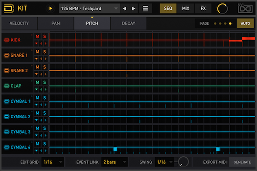 Drum Designer | Kit Sequencer Pitch