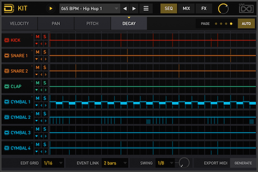 Drum Designer | Kit Sequencer Decay