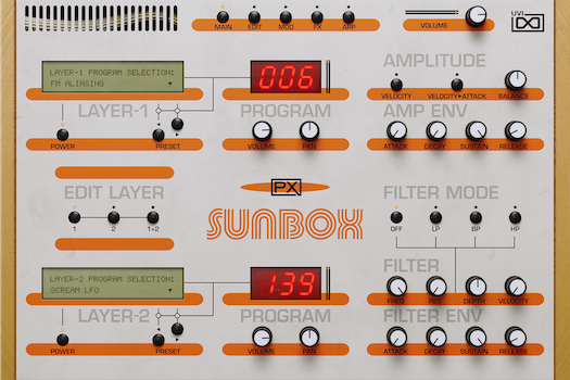 UVI PX SunBox | Main GUI