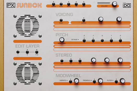 UVI PX SunBox | Edit GUI