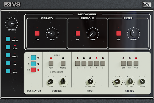 UVI PX V8 | GUI Edit