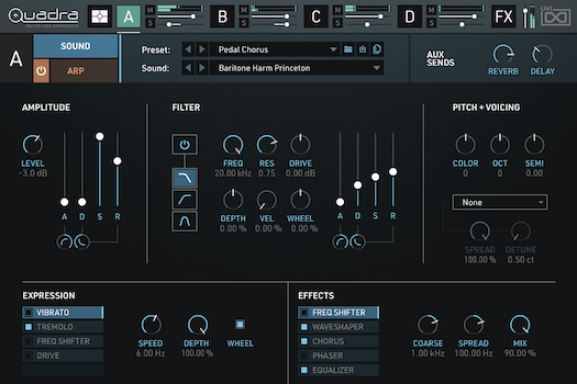 Quadra: Muted & Harmonics | Edit GUI