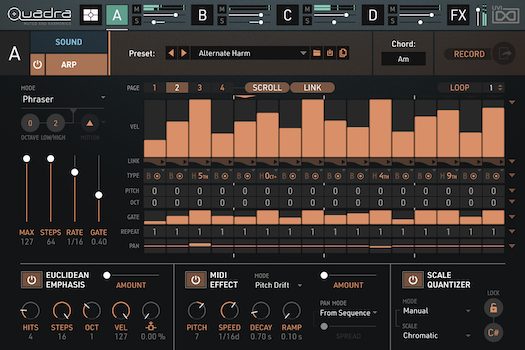 Quadra: Muted & Harmonics | Arp GUI