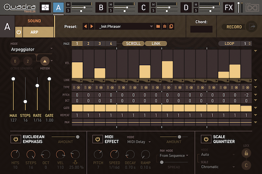 UVI Quadra Traveler - Layer A GUI