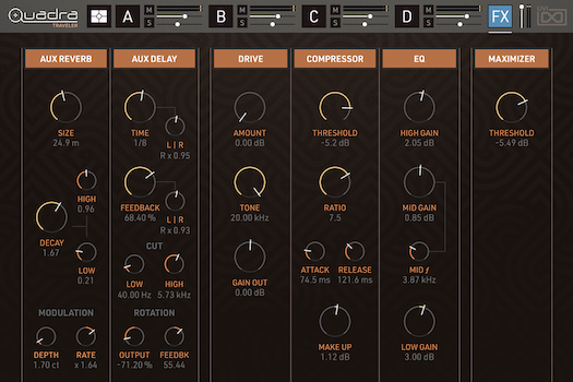 UVI Quadra Traveler - FX GUI