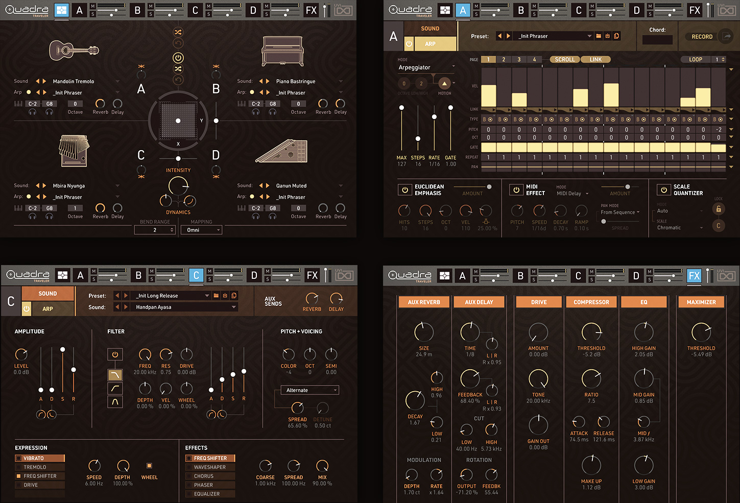 UVI Quadra Traveler | GUIS