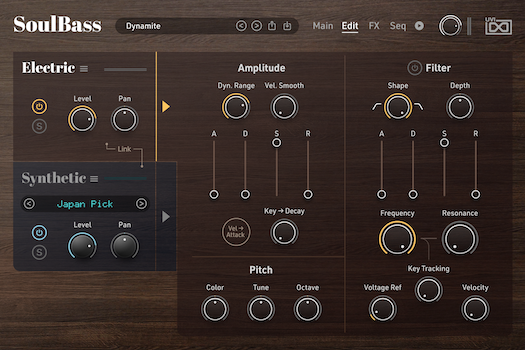 UVI Soul Bass | Edit Electric GUI